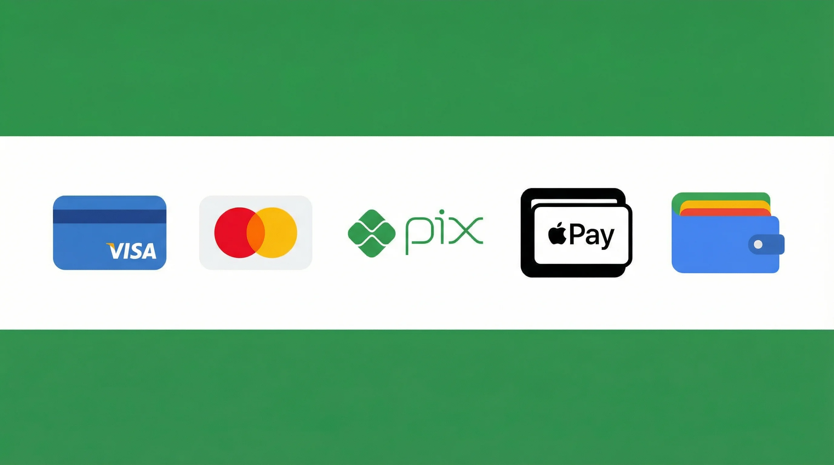 支持PIX信用卡借记卡等多种支付方式