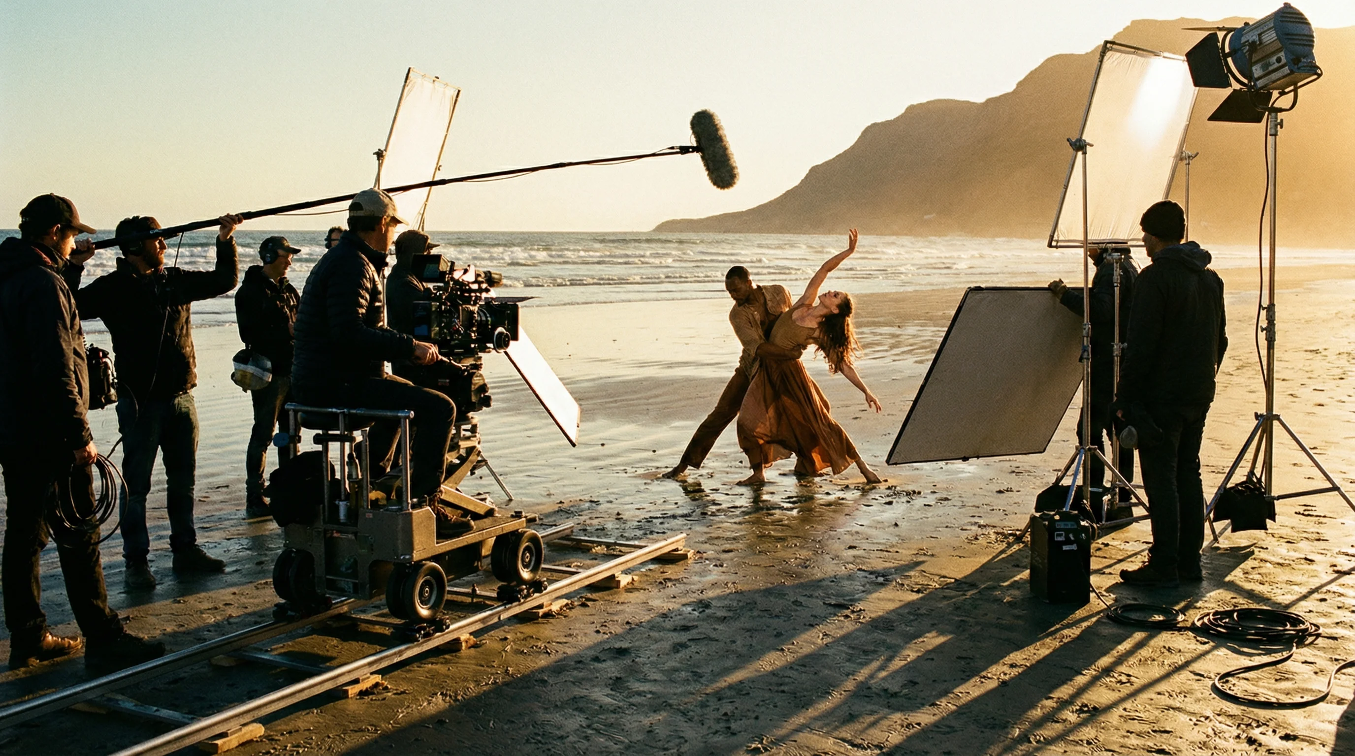 无限臀山传媒海滨外景拍摄臀山视频现场